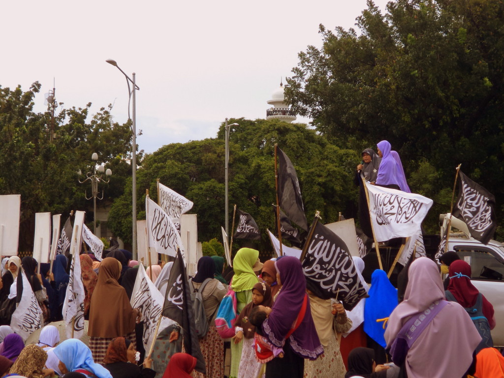 Manifestación Día Internacional de la Mujer Jakarta Indonesia 