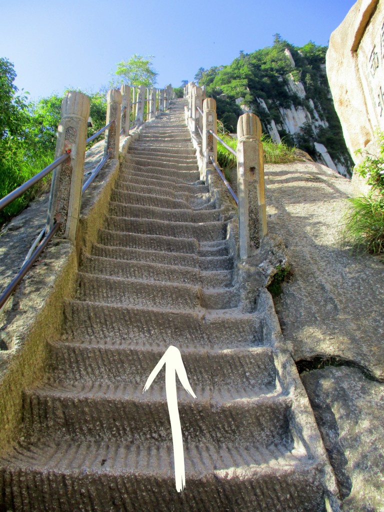 Monte Huashan escaleras