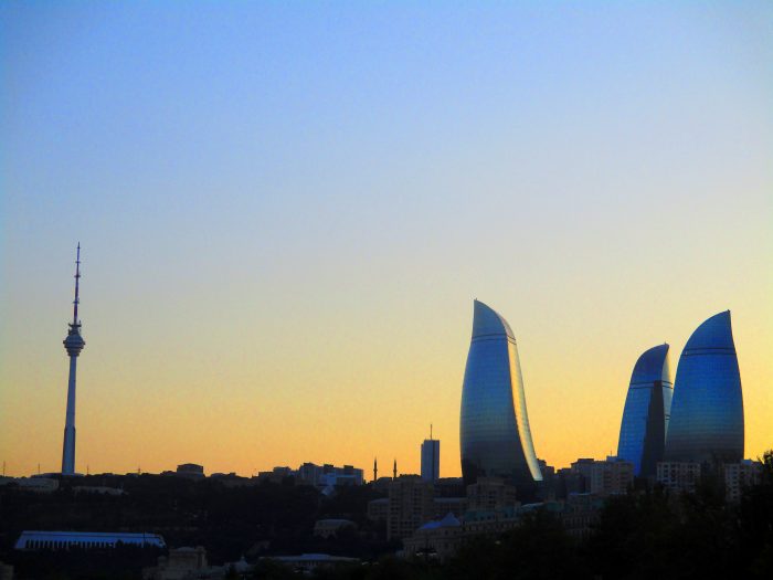 Flames Towers Baku Azerbaiján